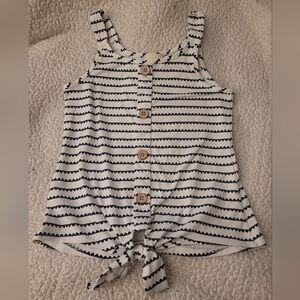 Lily Bleu Navy and White Patterned Top